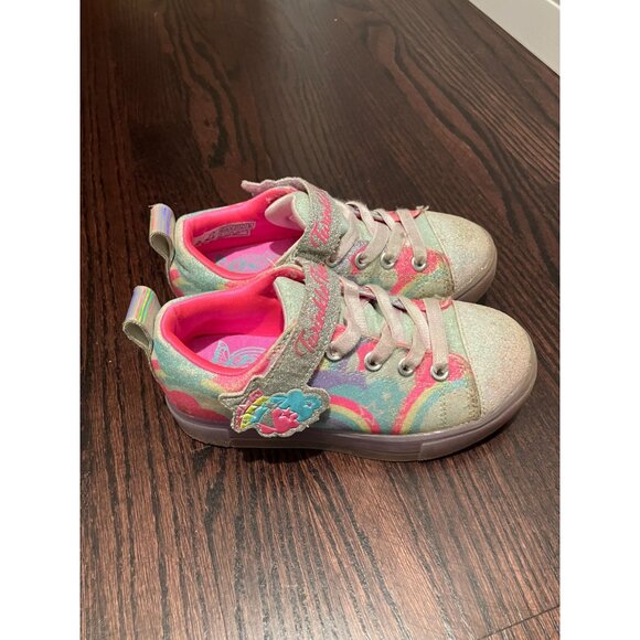 Skechers Kids Girls Twinkle Sparks Ice 2.0-Shim Sneaker, Multi, 10.5 Little Kid - Picture 1 of 5